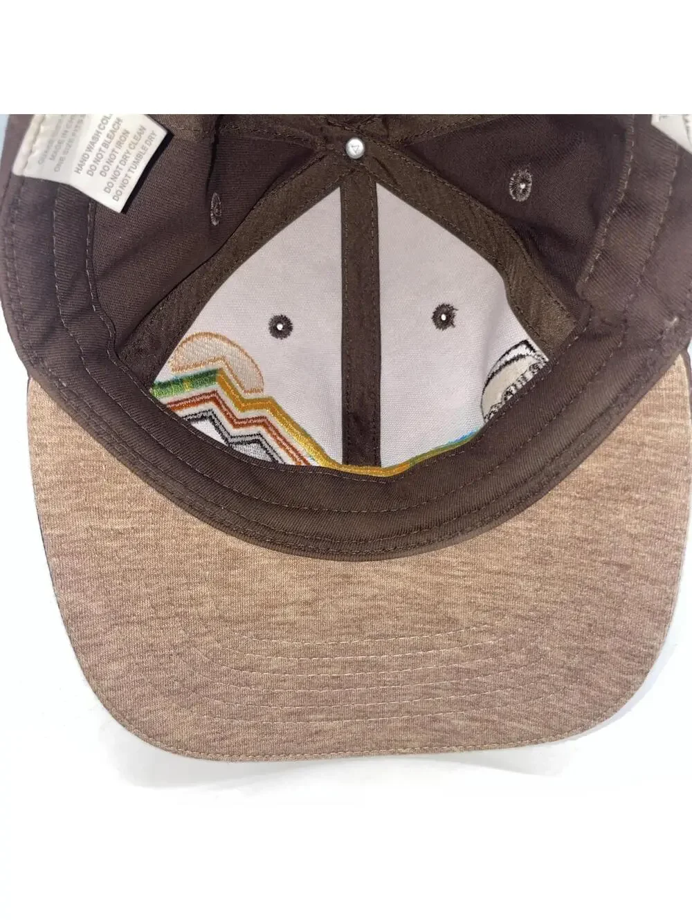 UPS Hat With Mountain Graphic Embroidery  Brown Tan SnapBack OSFA